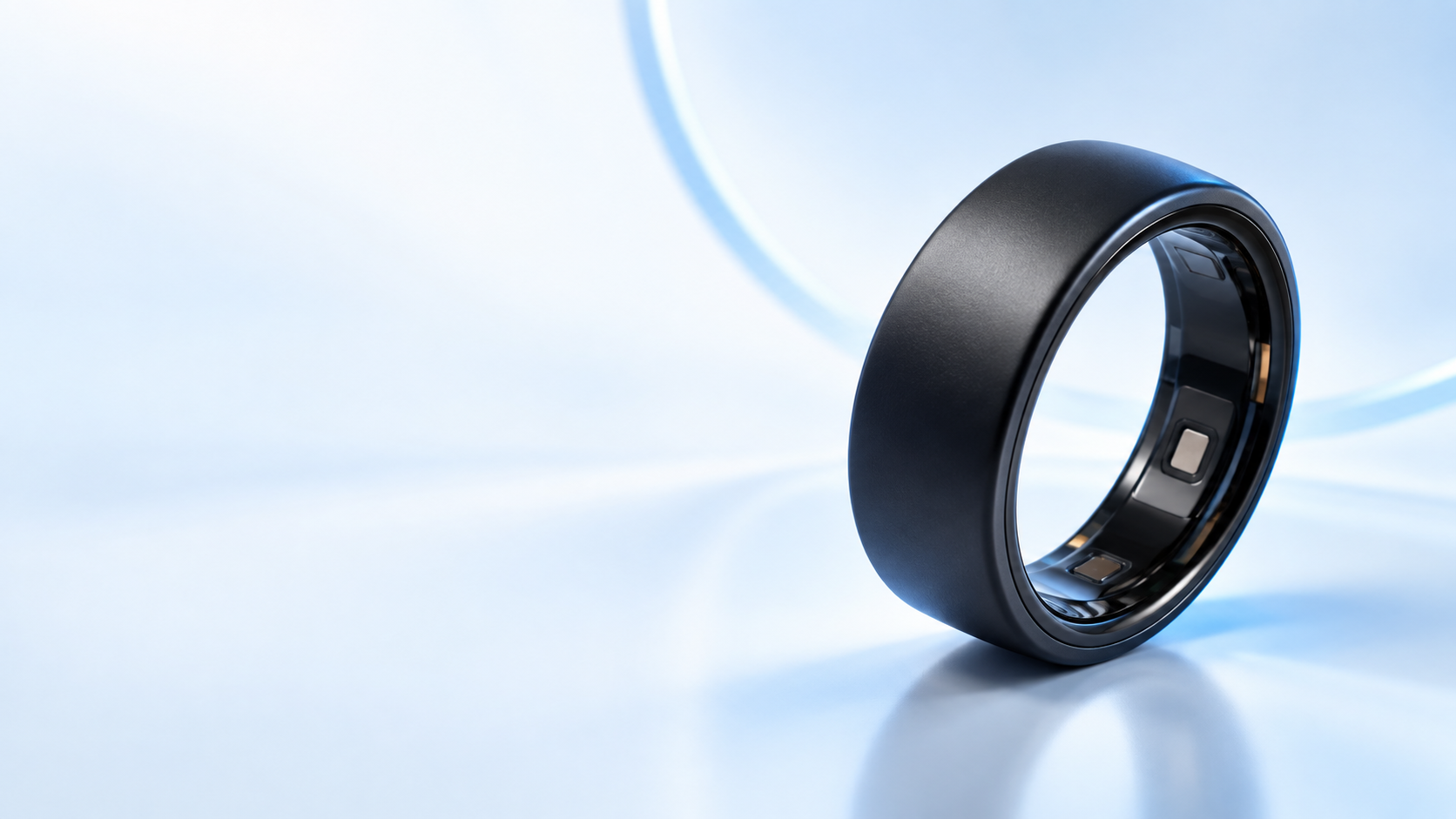 Matte black smart ring